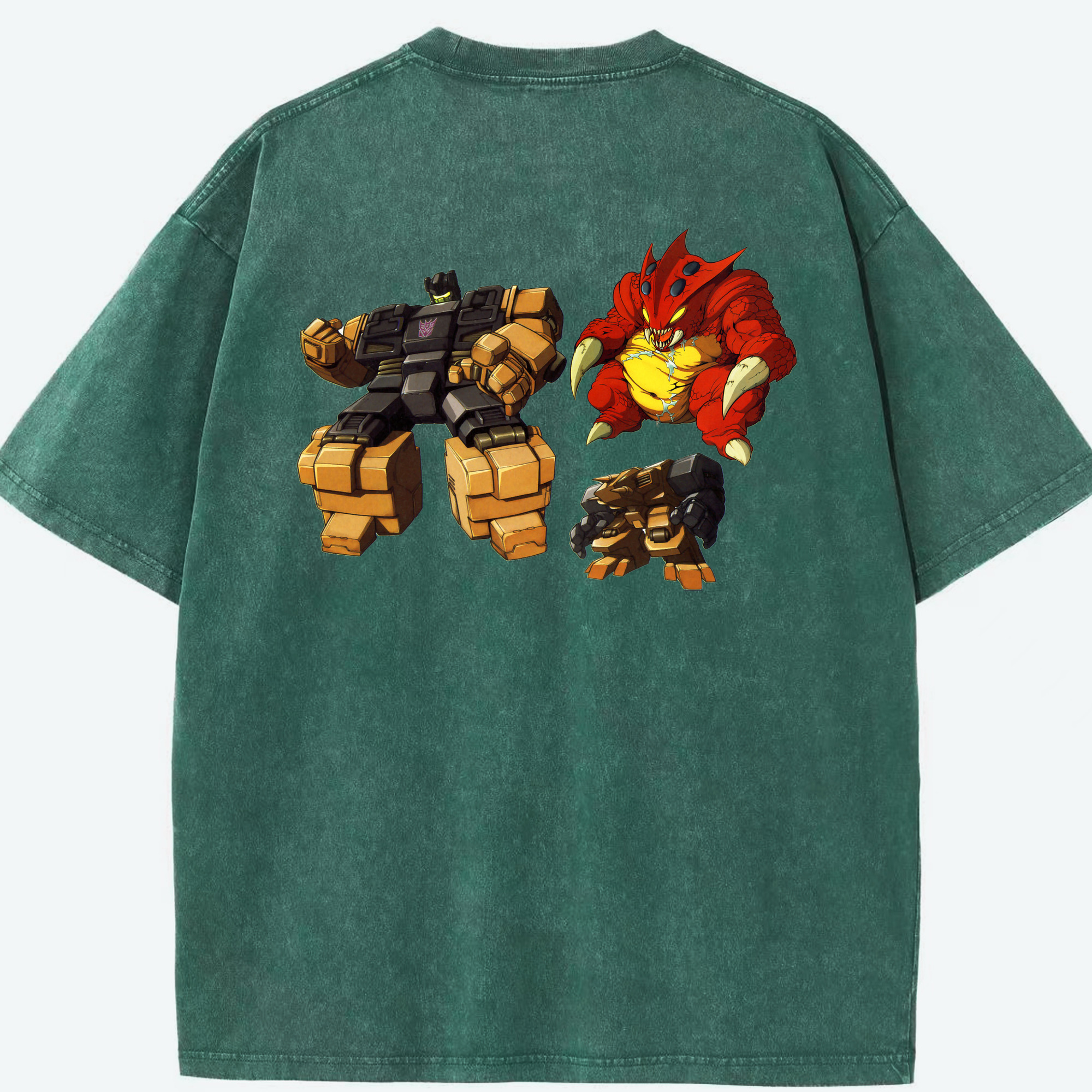 （画像用）  綿100% ヴィンテージ風 半袖Tシャツ（背面プリント）